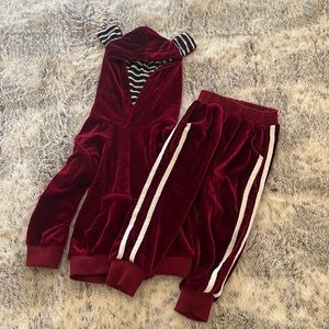Velvet jumpsuit set / 2t